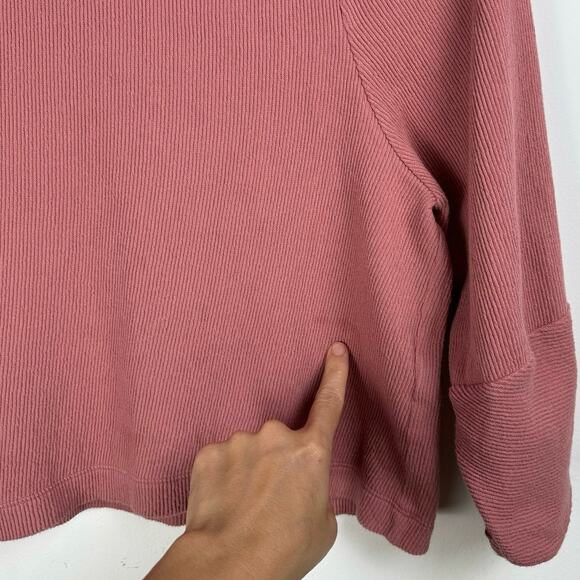 Madewell Texture & Thread Mauve Corduroy Sweater Top XS Preppy Hipster Retro - Picture 2 of 8